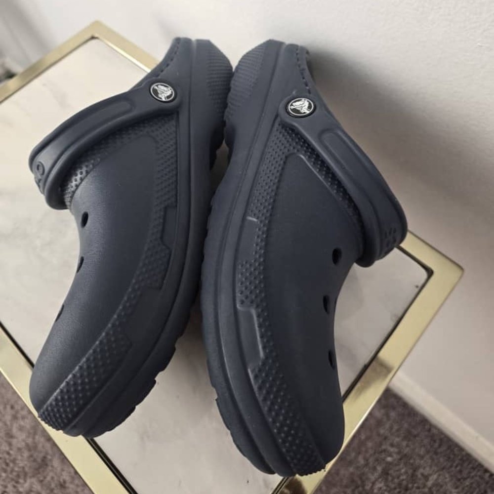 Crocs Classic Lined Clog (Navy Blue) Dual Comfort Fleece Lining Women’s Size 8 - Picture 4 of 6